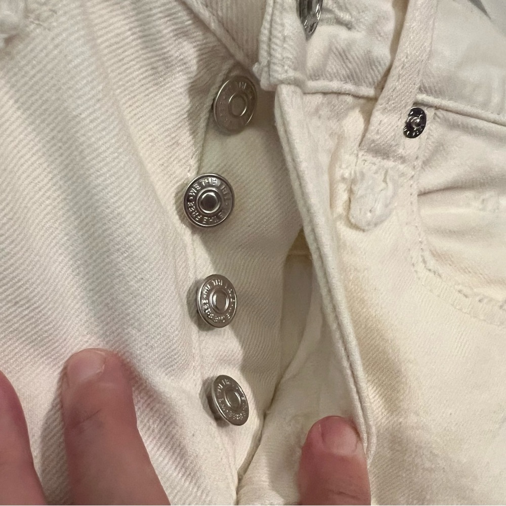 We The Free People Twentyfour White Makai Cutoff Denim Shorts NWR 24 #2507 - Picture 9 of 15